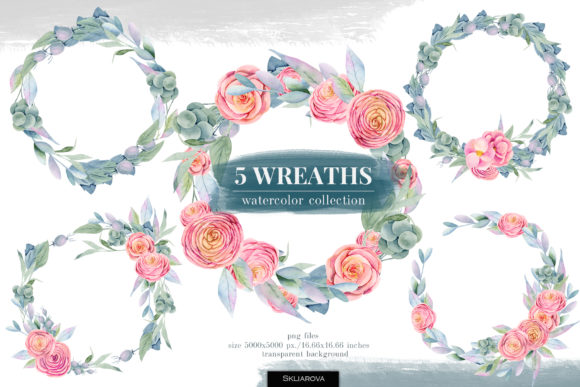 Floral Boxes Watercolor Wreaths: A Designer’s Take on Handmade Illustrations