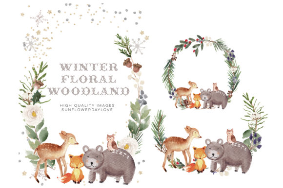 Frame Watercolor Winter Woodland Illustrations: A Designer’s Perspective