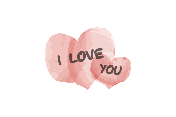 Letter I Love You with Heart Watercolor: A Versatile Illustration for Content Creators