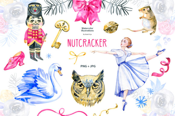 NUTCRACKER Watercolor Clipart: A Versatile Illustration for Creative Projects