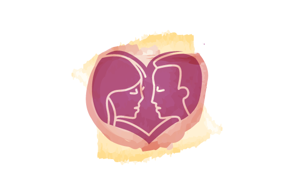 Silhouette Couple in Love Watercolor: A Versatile Illustration for Content Creators