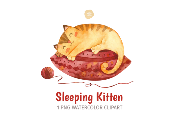 Sleeping Ginger Cat Clipart: A Delightful Addition to Editorial Illustrations