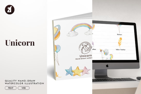 Unicorn Watercolor Illustration Graphic Review for Real Crafting Projects