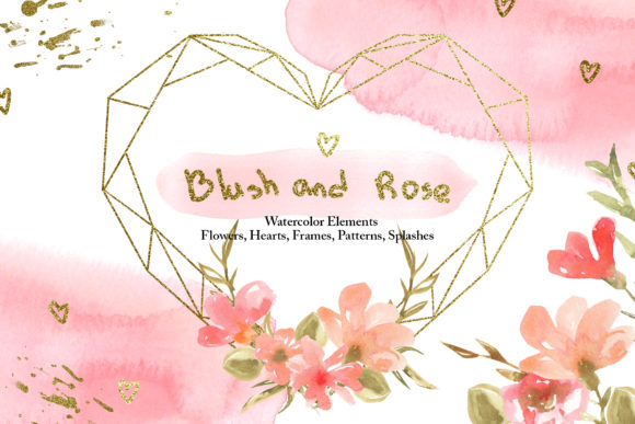 Watercolor Blush and Rose Collection: A Soft Touch for Marketing Illustrations