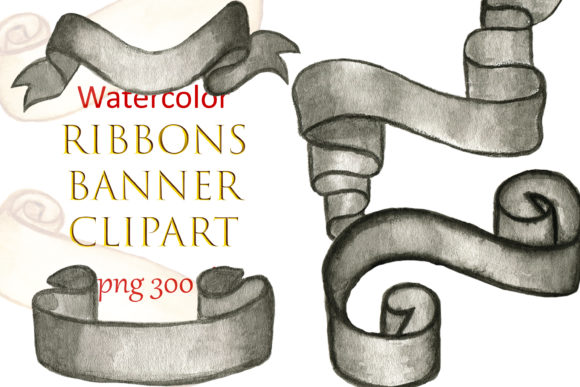 Watercolor Clipart Ribbons Banner Winter – A Review for Digital Product Creators