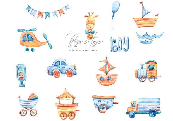 Watercolor Cute Boy’s World: A Designer’s Perspective