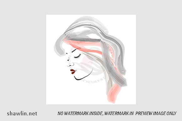 Watercolor Girl Portrait- Side View: A Versatile Illustration for Digital Sellers