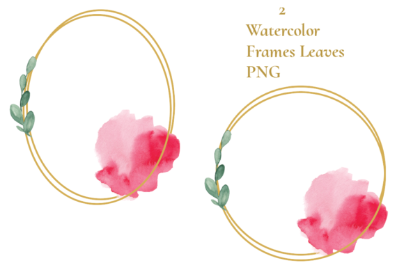 Watercolor Gold Frames Leaves: A Polished Illustration for Creative Publishing