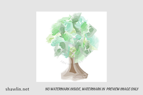 Watercolor Tree with a Wide Trunk Review for Real Projects